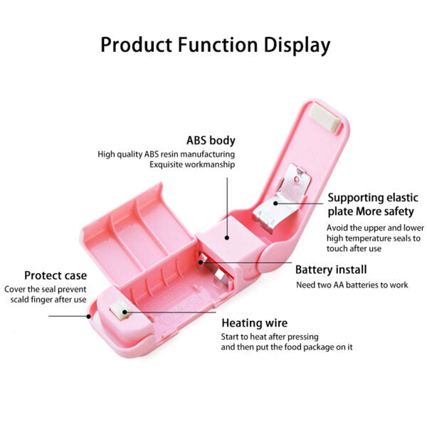 Portable Mini Sealer Home Heat Bag Plastic Food Snacks Bag Sealing Machine