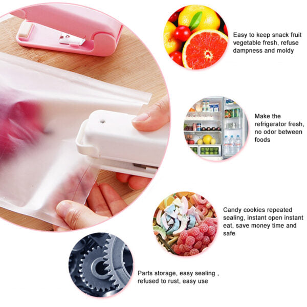 Portable Mini Sealer Home Heat Bag Plastic Food Snacks Bag Sealing Machine