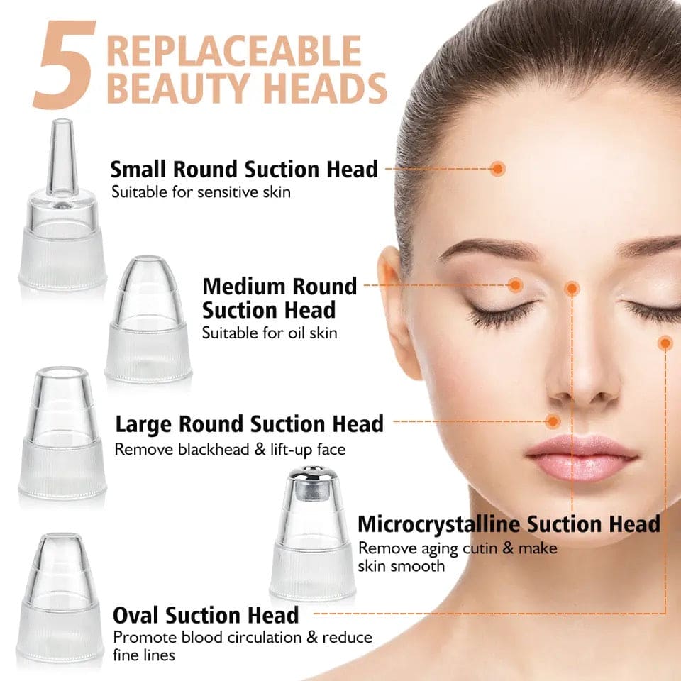 Electric Blackhead Remover, Vacuum Acne Cleaner, Black Spots Removal Device, Pore Cleaner Machine