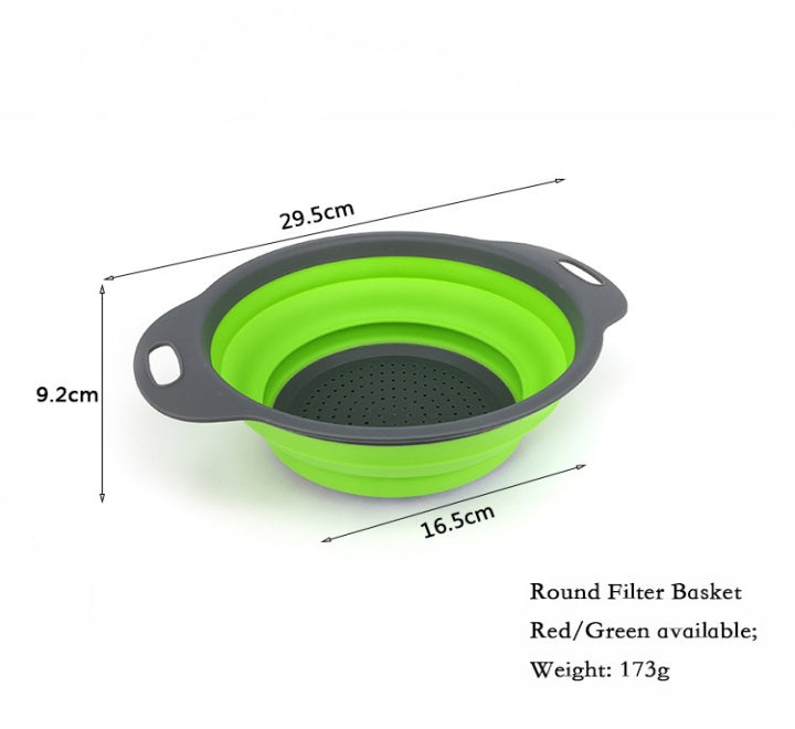 Foldable Drain Basket Plastic Fruit Basket Filter