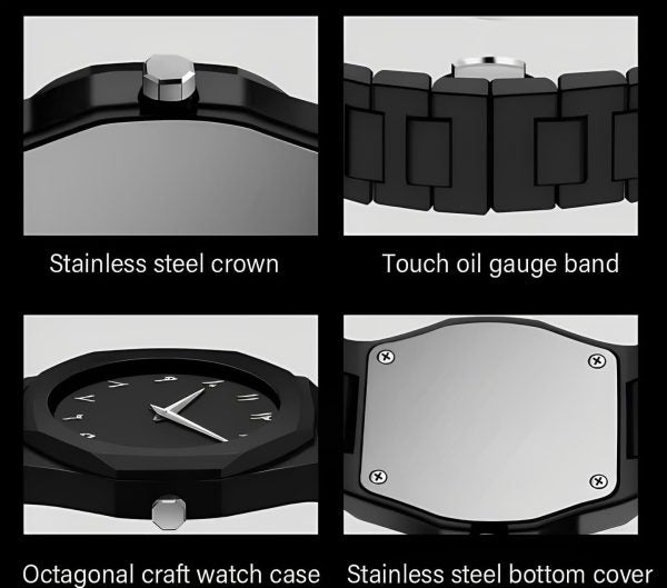 Black Aura Quartz Watch– Lightweight Design, Arabic Dial Black Aura Arabic Watch For Men– Trendy Fiber Plastic Timepiece With Arabic Numerals